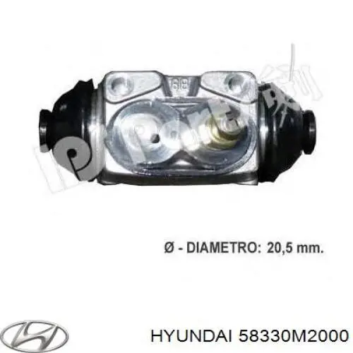 Рабочий тормозной цилиндр Hyundai/Kia 58330M2000 цена, от 8.58 USD