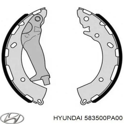 Купить 583500PA00 Hyundai/Kia Задние барабанные тормозные колодки