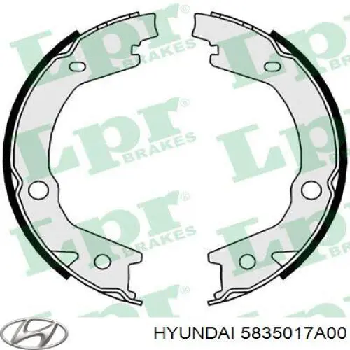 Купить 5835017A00 Hyundai/Kia Колодки ручника/стояночного тормоза