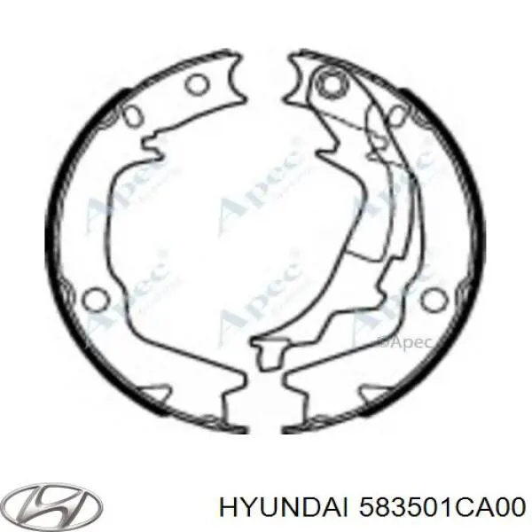 Колодки ручника (стояночного тормоза) HYUNDAI 583501CA00