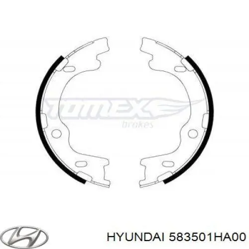 Купить 583501HA00 Hyundai/Kia Колодки ручника/стояночного тормоза