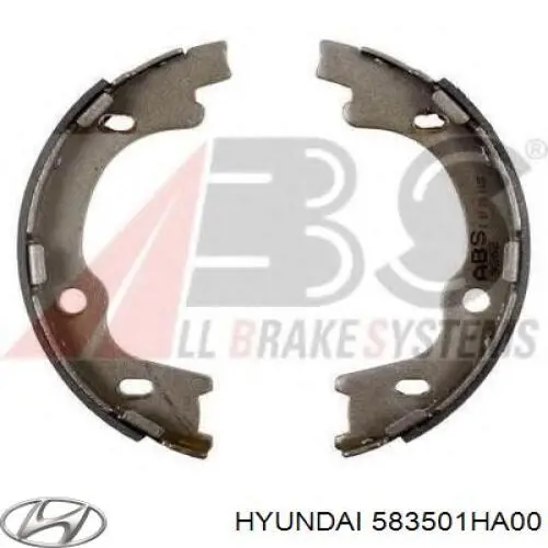 Тормозные колодки стояночного тормоза Hyundai/Kia 583501HA00 цена, от 31.74 USD