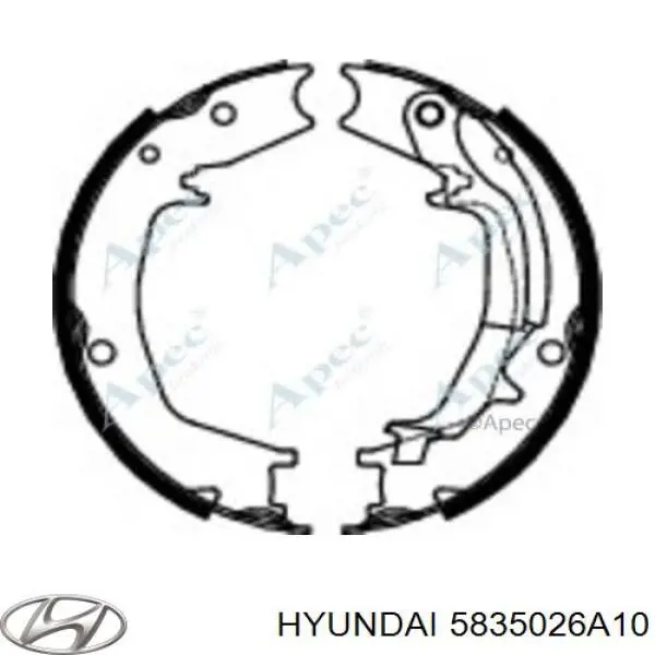 5835026A10 Hyundai/Kia колодки ручника (стояночного тормоза)