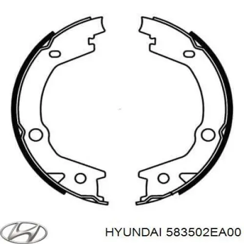Тормозные колодки стояночного тормоза Hyundai/Kia 583502EA00 цена, от 26.99 USD