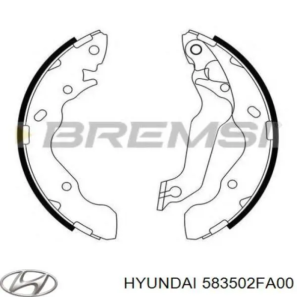 Тормоза рабочие задние ножные и тормозные барабаны Hyundai/Kia 583502FA00 цена, от 16.23 USD
