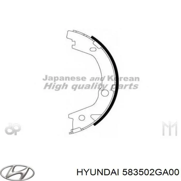 Купить 583502GA00 Hyundai/Kia Задние барабанные тормозные колодки