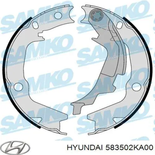 Задние барабанные колодки 583502KA00 Hyundai/Kia