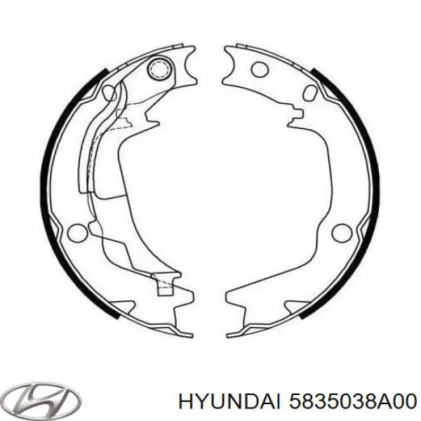 5835038A00 Hyundai/Kia колодки ручника (стояночного тормоза)