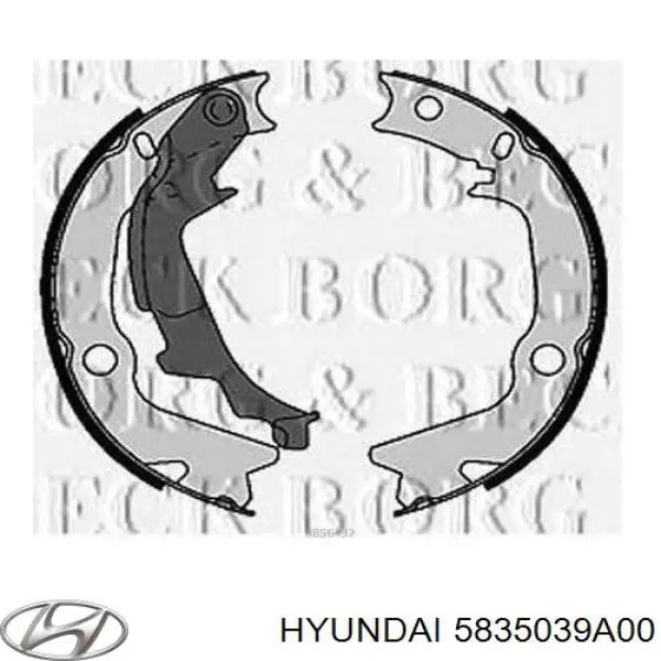 Тормозные колодки стояночного тормоза Hyundai/Kia 5835039A00 цена, от 26.72 USD