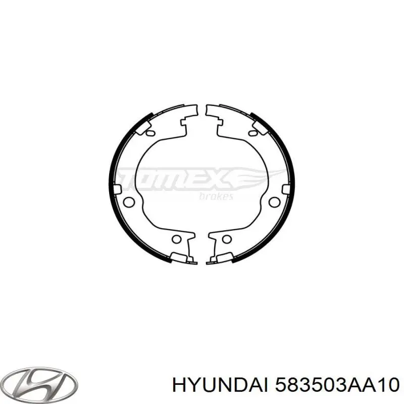 Тормозные колодки стояночного тормоза Hyundai/Kia 583503AA10 цена, от 29.28 USD