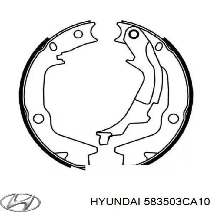 583503CA10 Hyundai/Kia колодки ручника (стояночного тормоза)