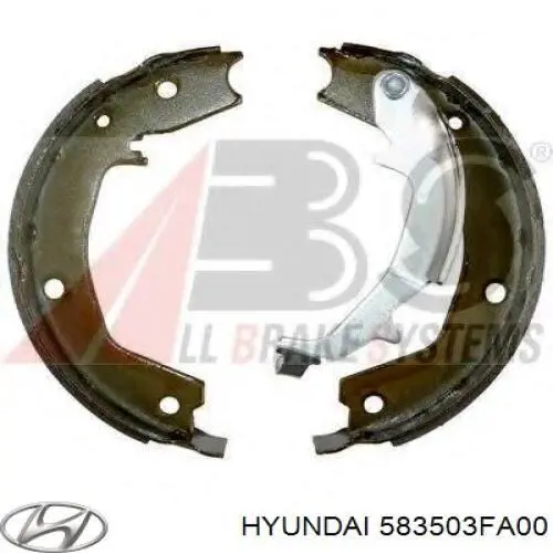 583503FA00 Hyundai/Kia колодки ручника (стояночного тормоза)