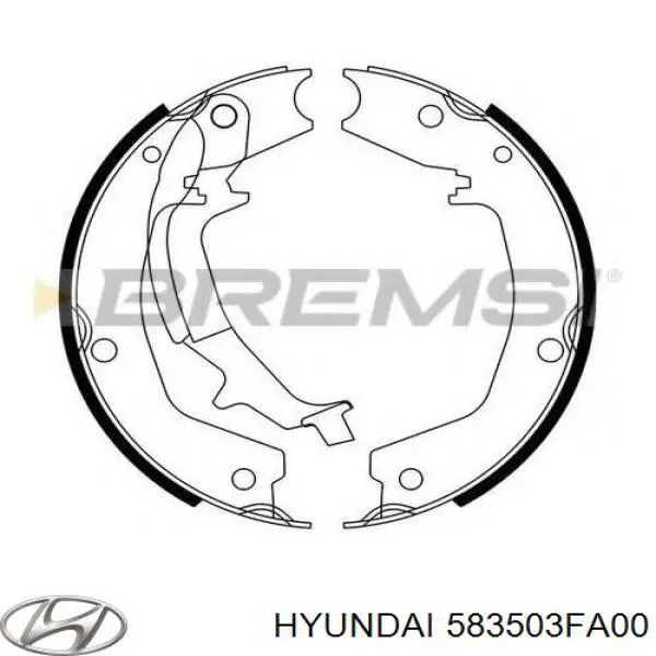 Тормозные колодки стояночного тормоза Hyundai/Kia 583503FA00 цена, от 27.19 USD