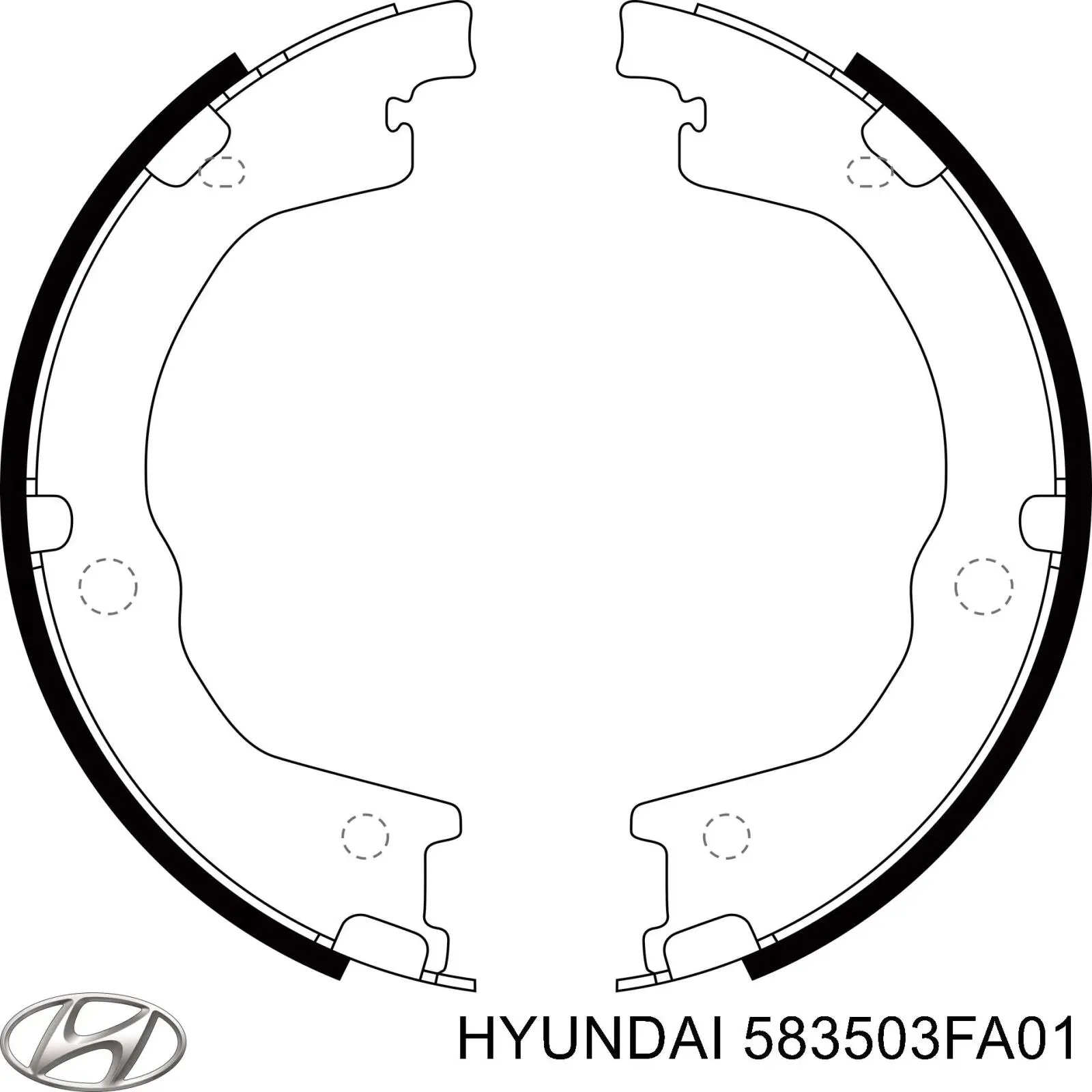 583503FA01 Hyundai/Kia колодки ручника (стояночного тормоза)