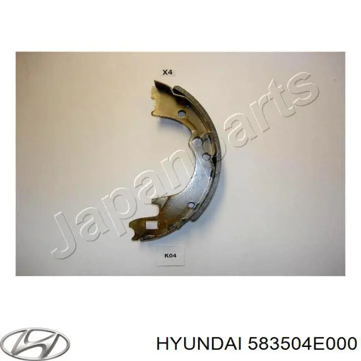 Купить 583504E000 Hyundai/Kia Задние барабанные тормозные колодки