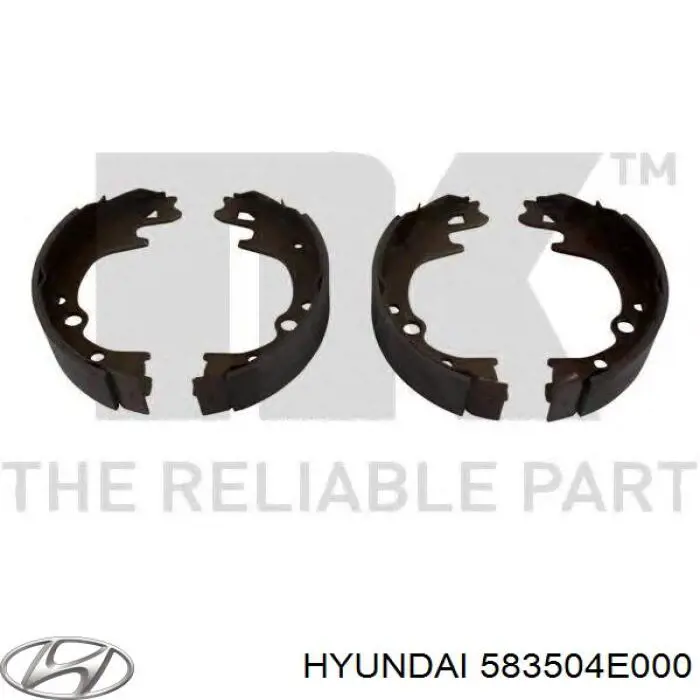 Задние барабанные колодки 583504E000 Hyundai/Kia