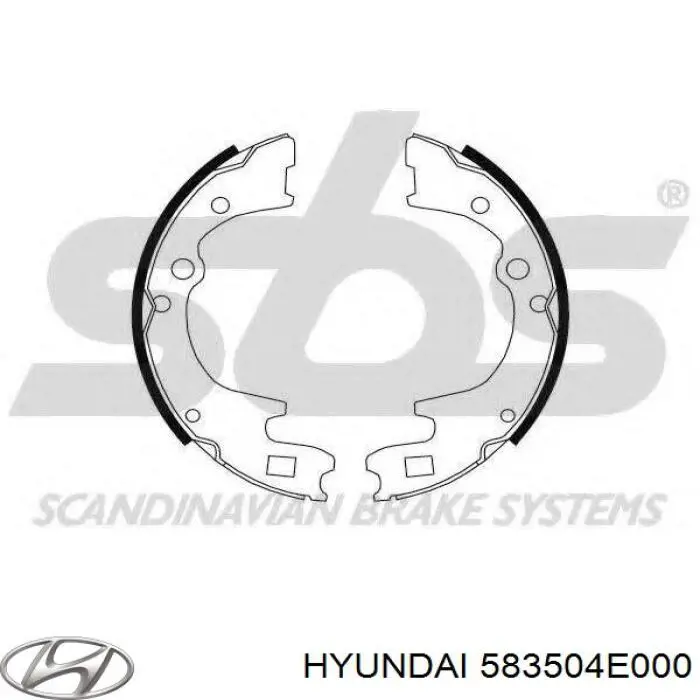 583504E000 Hyundai/Kia Барабанные тормозные колодки