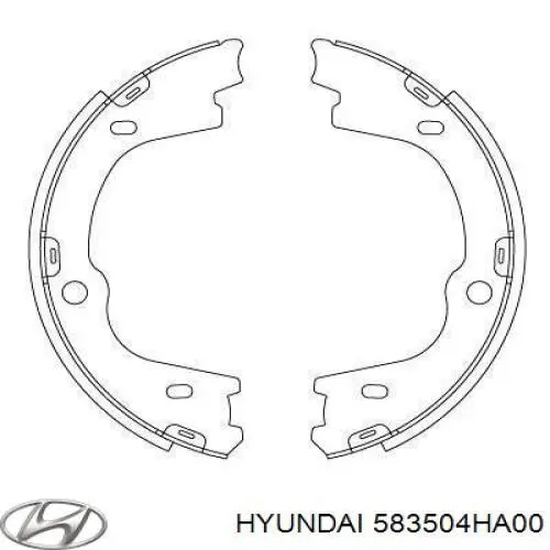 Купить 583504HA00 Hyundai/Kia Колодки ручника/стояночного тормоза