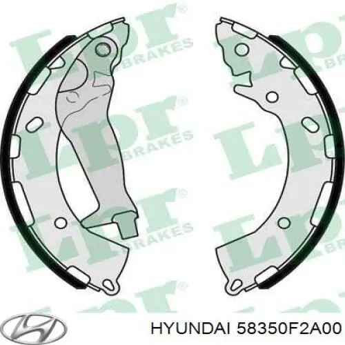 Задние барабанные колодки 58350F2A00 Hyundai/Kia