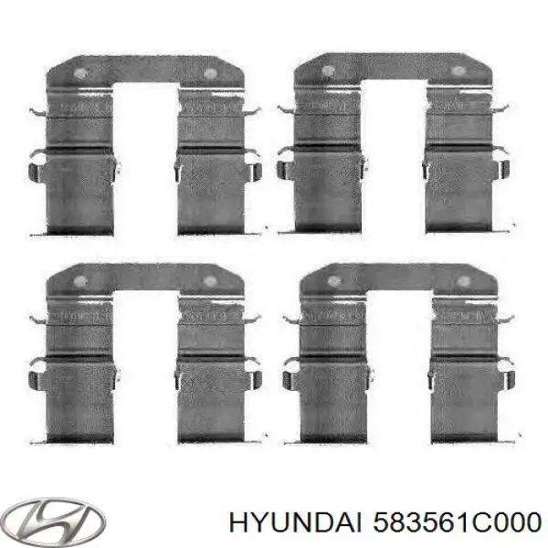 Скоба тормозного суппорта заднего Hyundai/Kia 583561C000 цена, от 7.71 USD