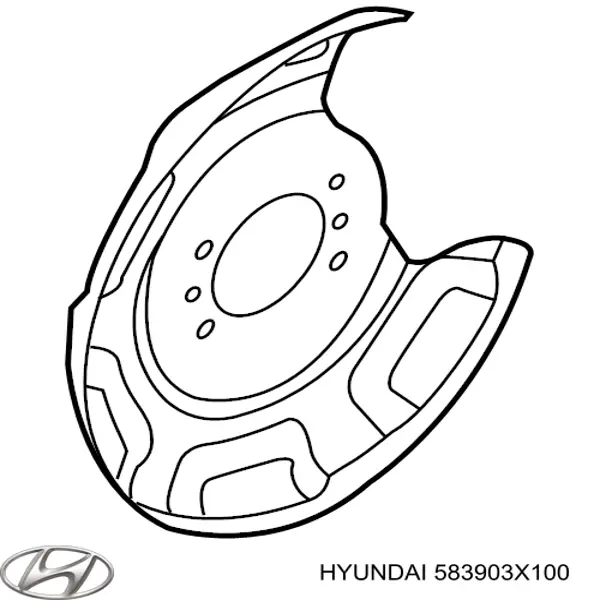 Щиток тормозного диска заднего правый Hyundai/Kia 583903X100 цена, от 19.00 USD