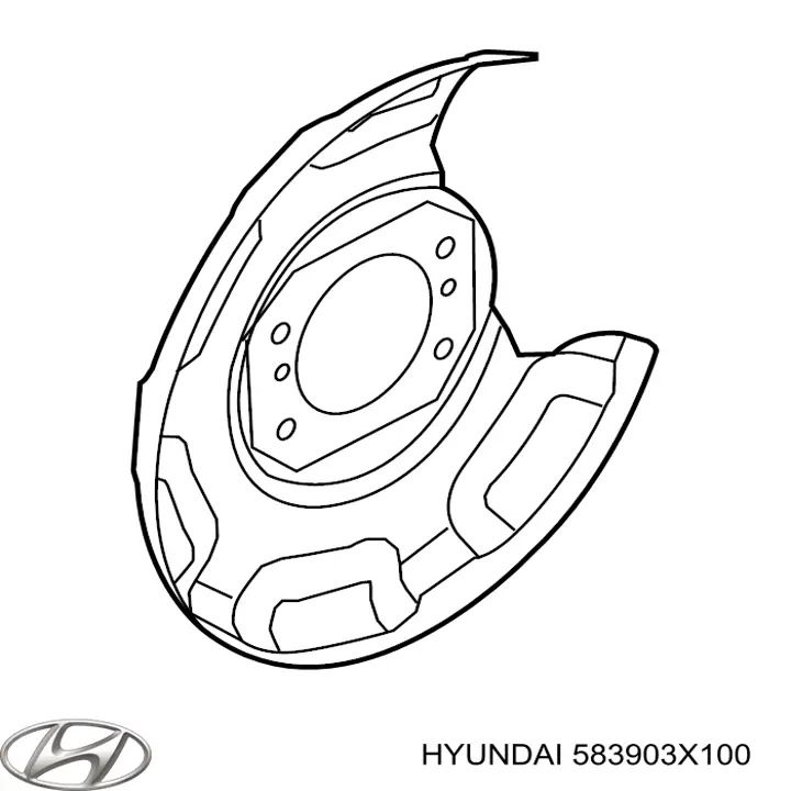 Купить 583903X100 Hyundai/Kia Защита тормозного диска заднего, правая