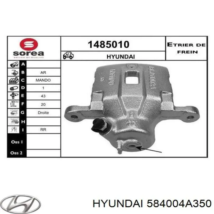 584004A350 Hyundai/Kia 