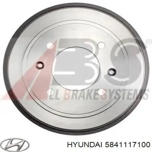 Барабан тормозной задний Hyundai/Kia 5841117100 цена, от 26.89 USD