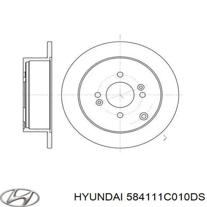Купить 584111C010DS Hyundai/Kia Тормозной барабан