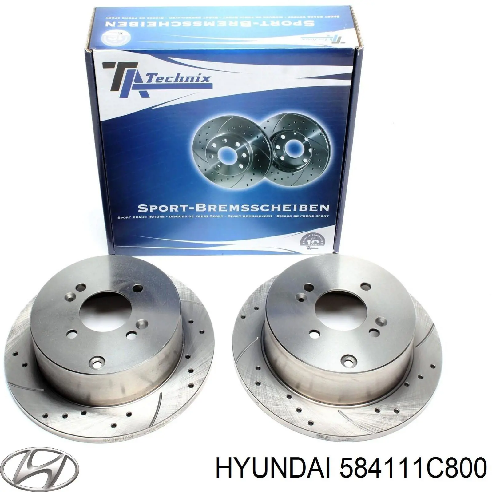 Задний дисковый тормоз Hyundai/Kia 584111C800