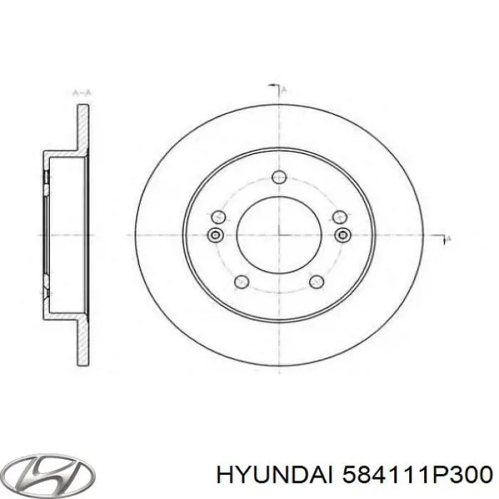 Тормозные диски 584111P300 Hyundai/Kia