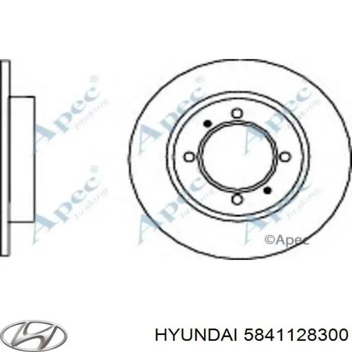 Тормозные диски 5841128300 Hyundai/Kia