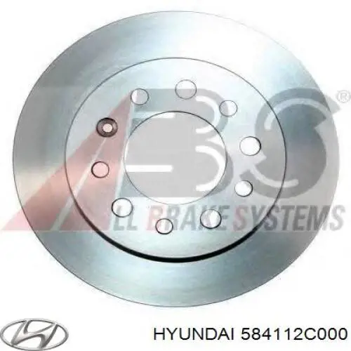 Disco de freno trasero 584112C000 Hyundai/Kia