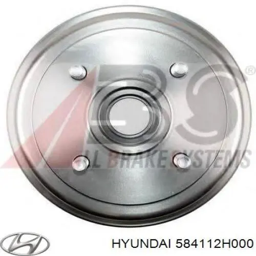 Freno de tambor trasero 584112H000 Hyundai/Kia