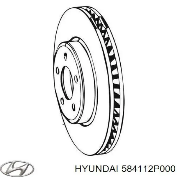 Купить 584112P000 Hyundai/Kia Диск тормозной задний
