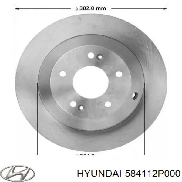 Тормозные диски 584112P000 Hyundai/Kia
