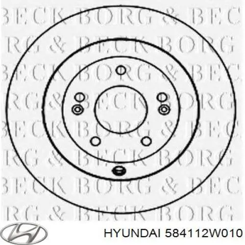 Тормозные диски 584112W010 Hyundai/Kia