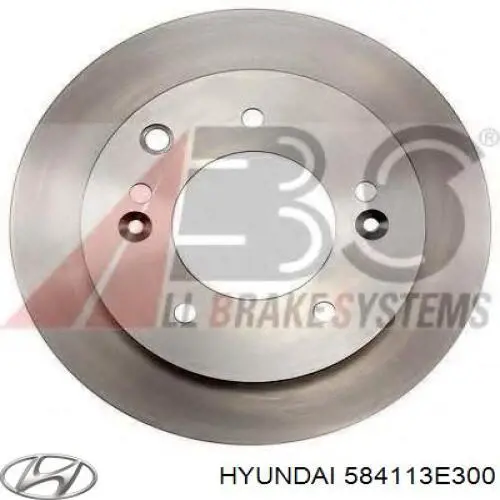 584113E300 Hyundai/Kia disco do freio traseiro