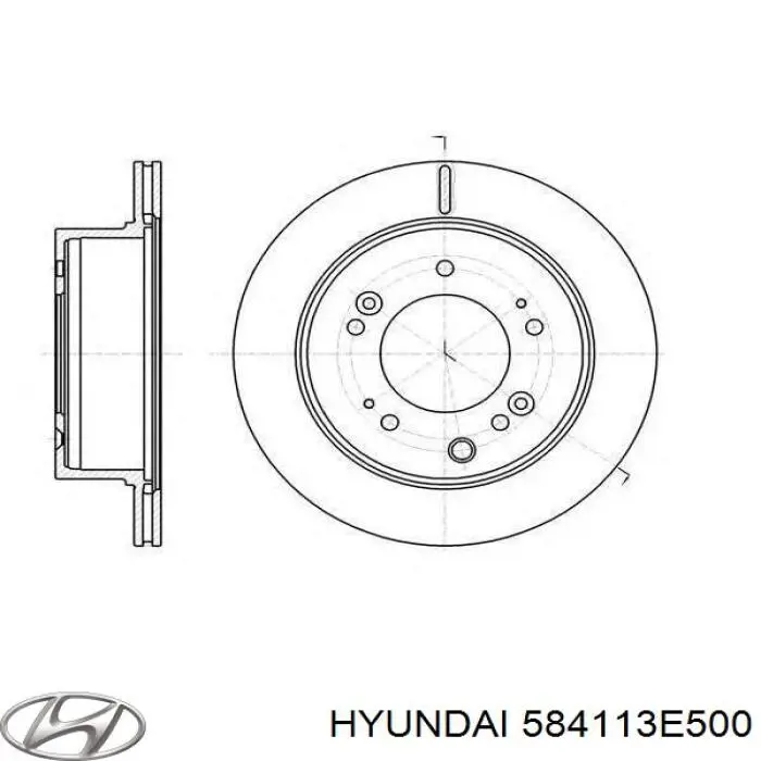 584113E500 Hyundai/Kia disco do freio traseiro
