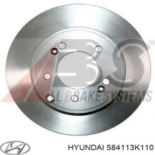 Disco de freno trasero 584113K110 Hyundai/Kia