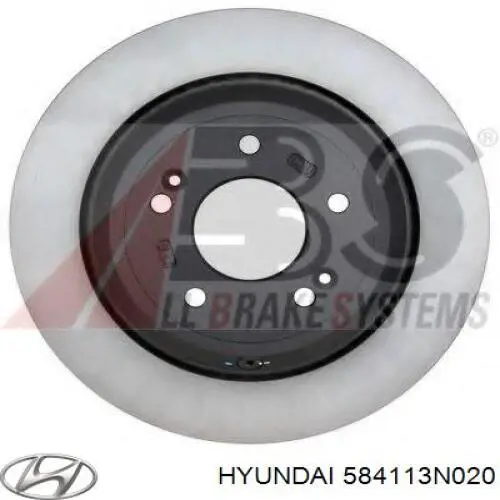 Тормозные диски 584113N020 Hyundai/Kia