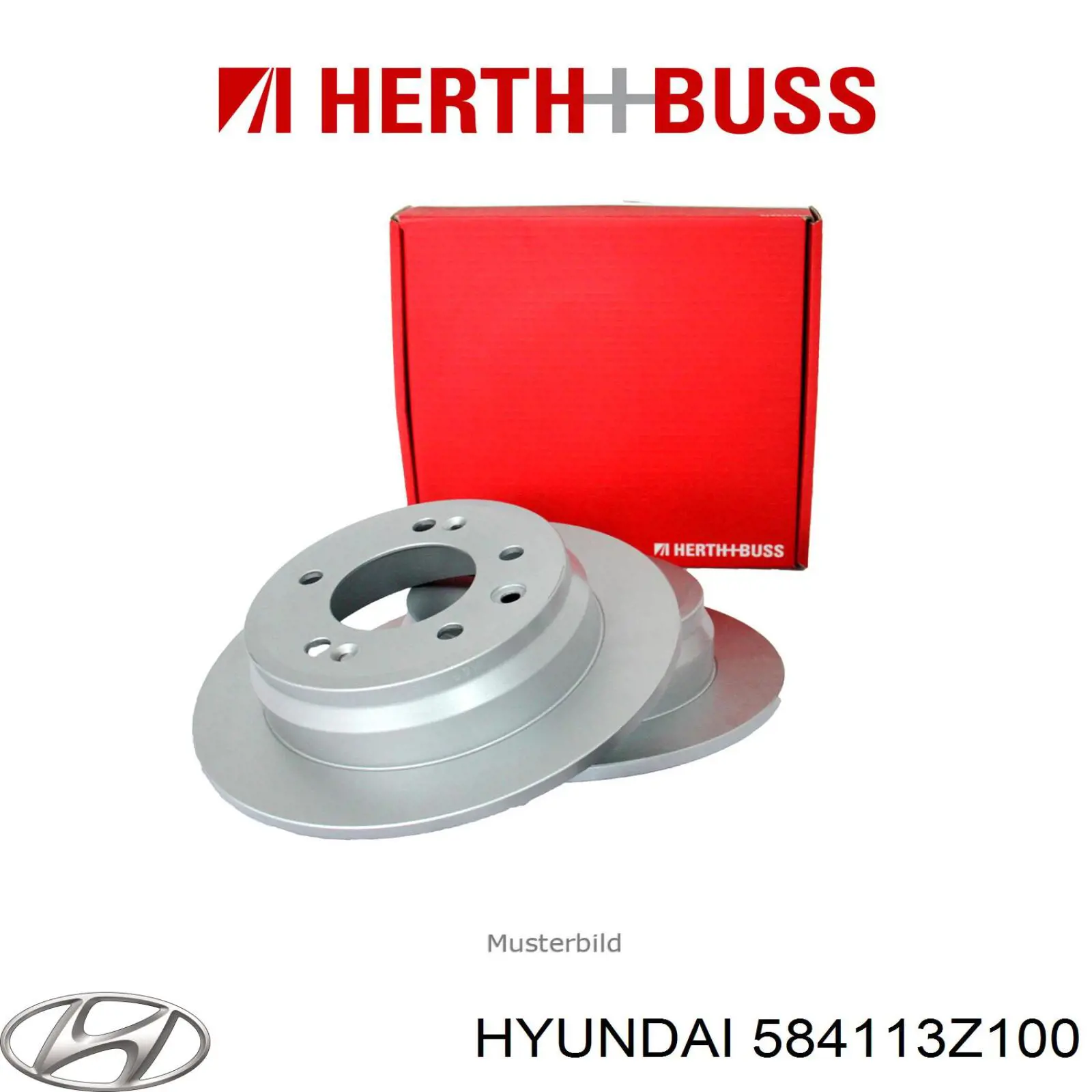 Задний дисковый тормоз Hyundai/Kia 584113Z100