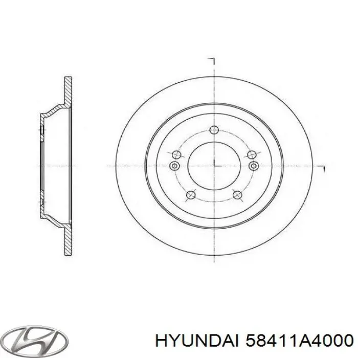 Тормозные диски 58411A4000 Hyundai/Kia