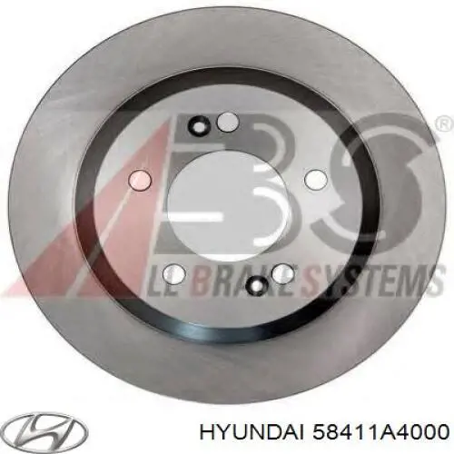 Тормозные диски 58411A4000 Hyundai/Kia