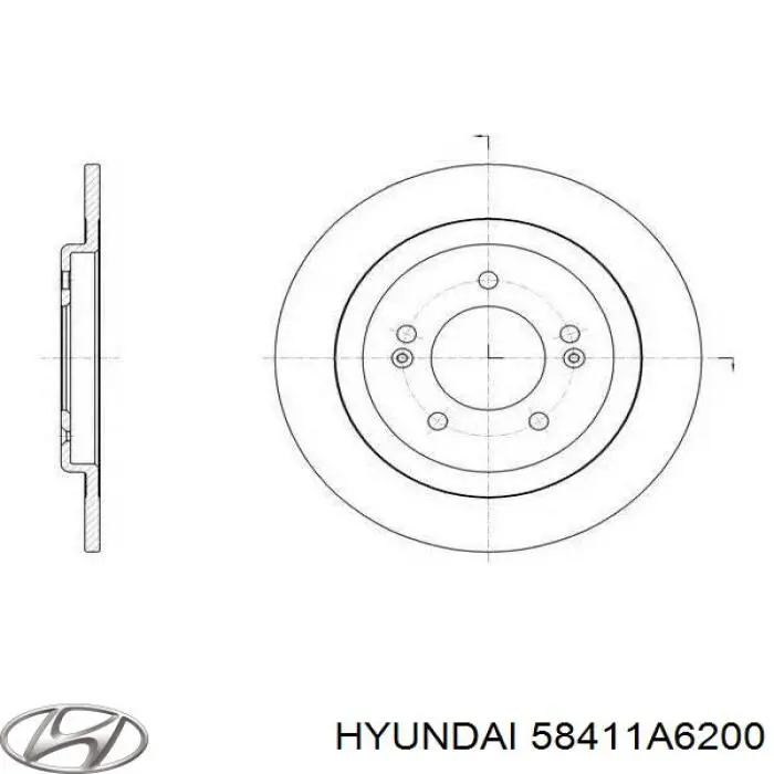 Тормозные диски 58411A6200 Hyundai/Kia