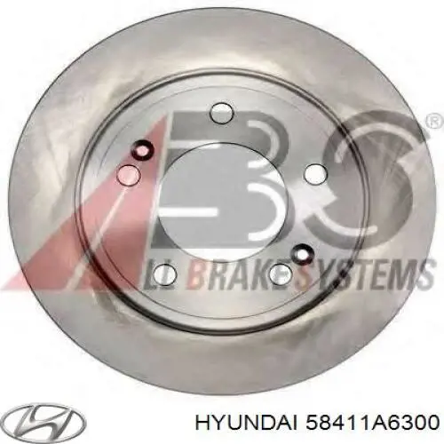 Задний тормозной диск Hyundai/Kia 58411A6300 цена, от 14.11 USD