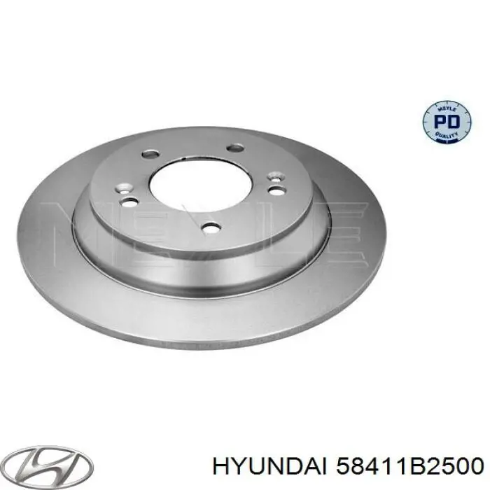 Тормозные диски 58411B2500 Hyundai/Kia