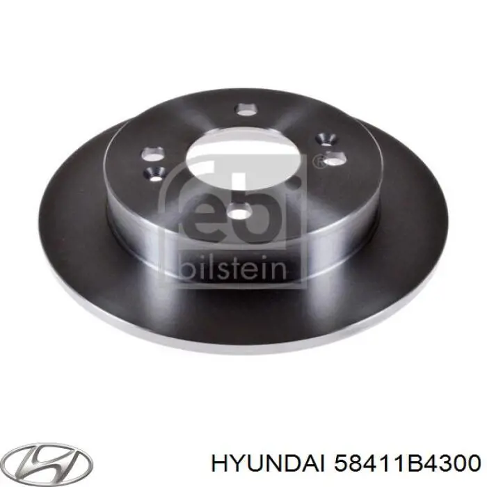 58411B4300 Hyundai/Kia disco do freio traseiro