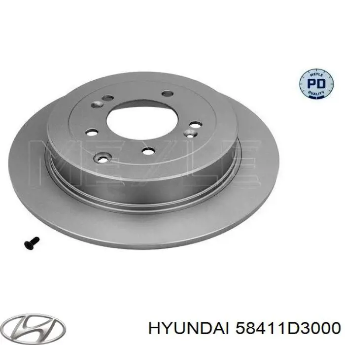 Disco do freio traseiro Hyundai/Kia 58411D3000