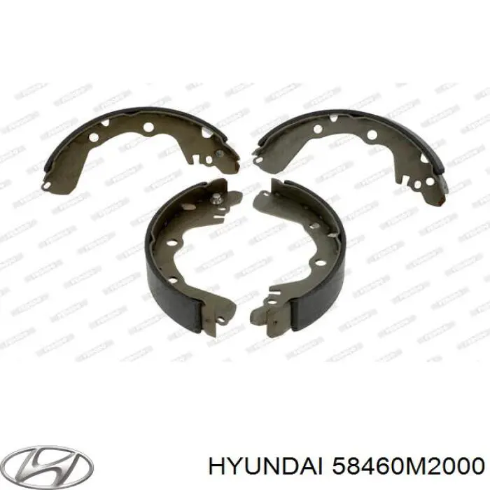 58460M2000 Hyundai/Kia задние барабанные колодки